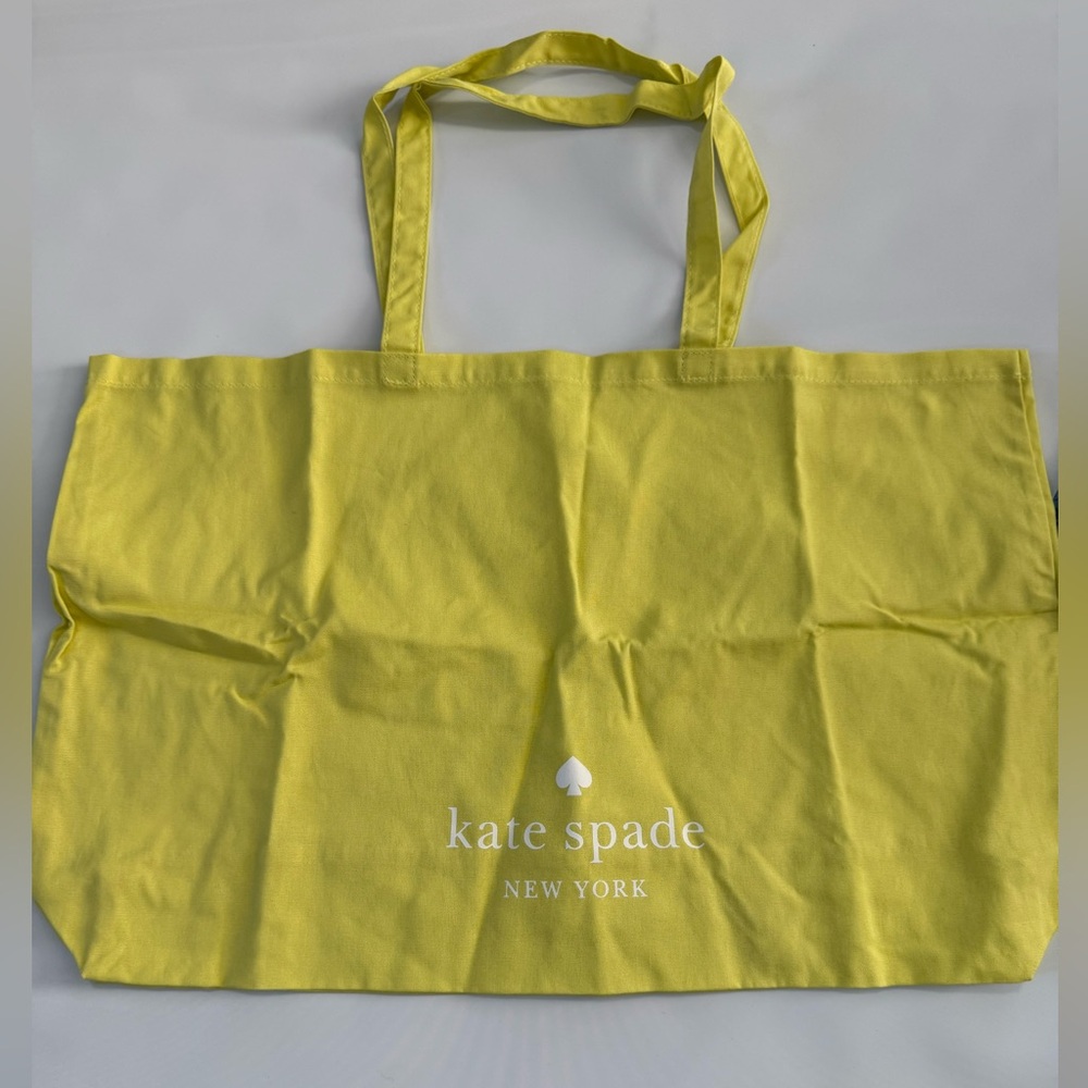 Kate Spade NWT  Lemon Yellow Cloth Shopping Tote 14x23